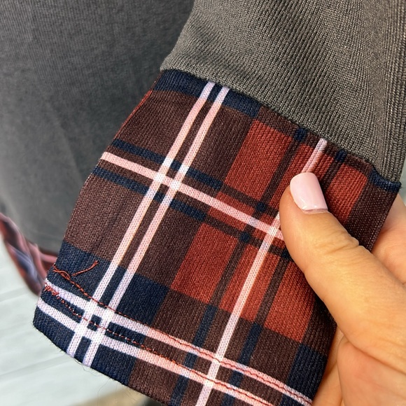 NWT Alaster Queen Woman’s Long Sleeve Plaid Cowl Neck Tunic Dress - Picture 6 of 9